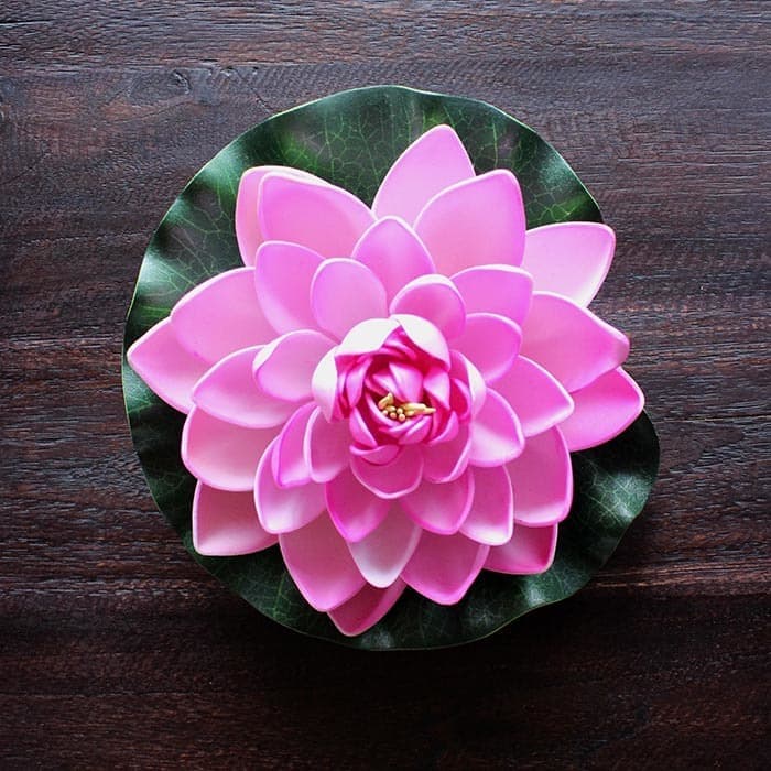 ロータスの造花Mピンク